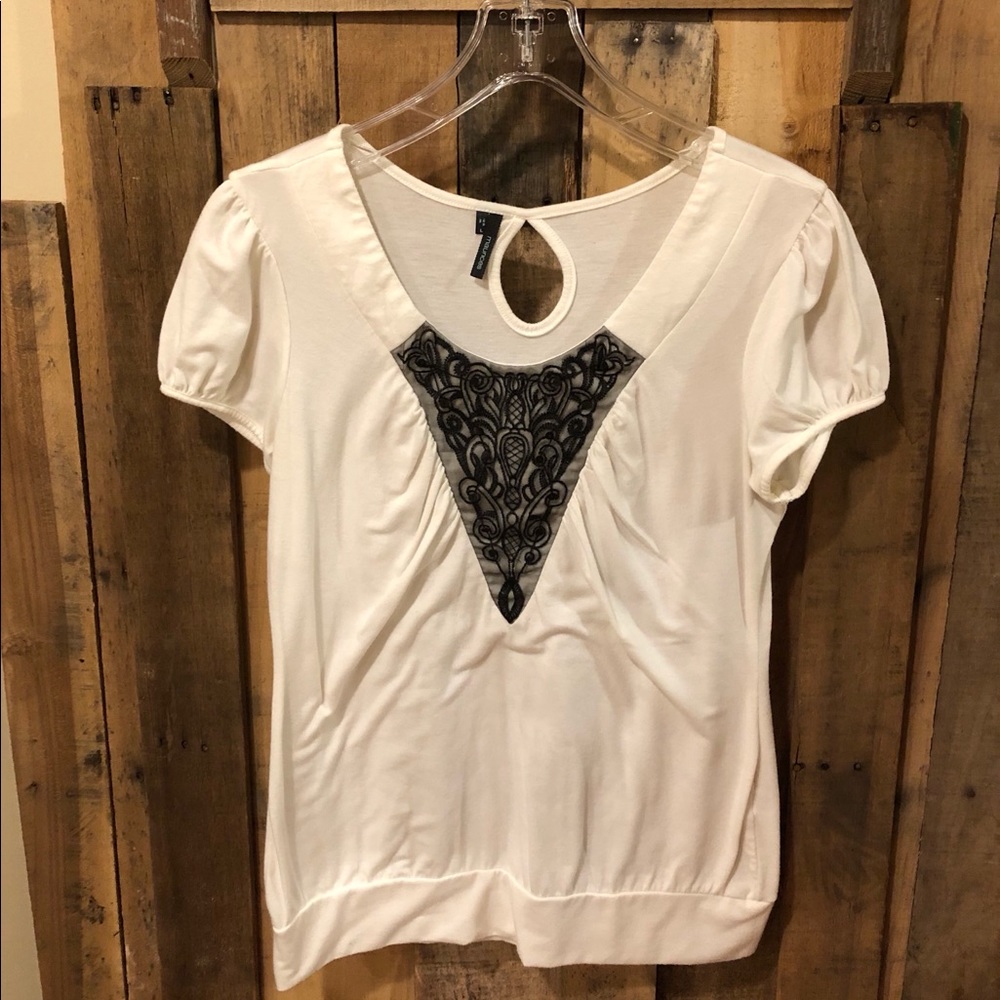 Maurices Black Lace accent shirt